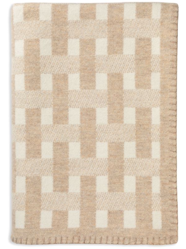 Johnstons of Elgin Stitched Basketweave Throw | Browns Blankets & Throws