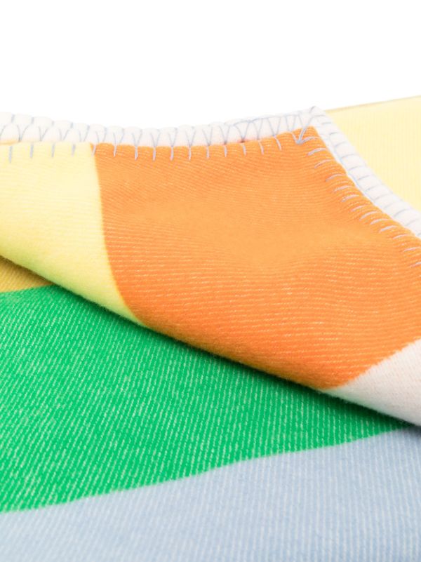 Johnstons Of Elgin Yellow Pyramid Colourblock Blanket | Browns Blankets & Throws