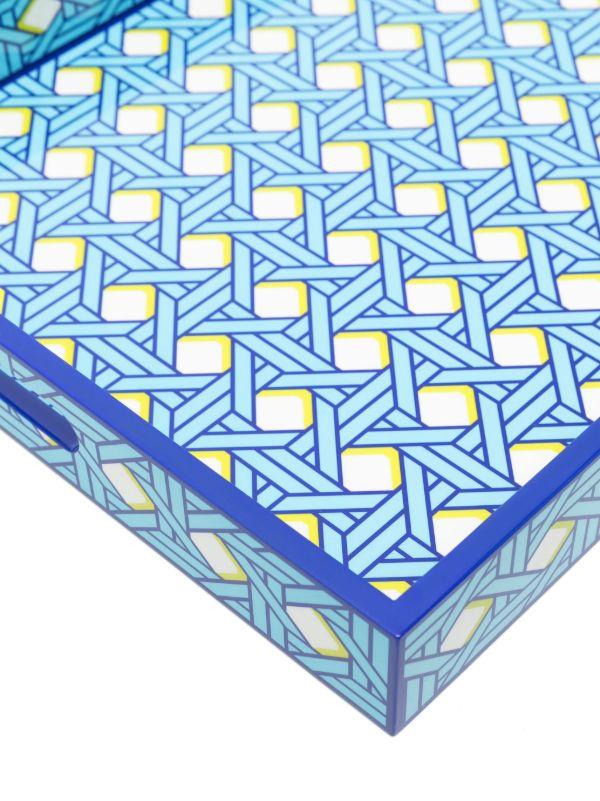 Jonathan Adler Basketweave Tray (5cm X 36cm) | Browns Decorative Trays & Plates