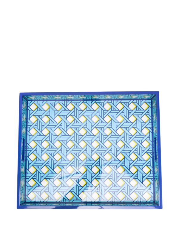 Jonathan Adler Basketweave tray (5cm x 36cm) | Browns Decorative Trays & Plates
