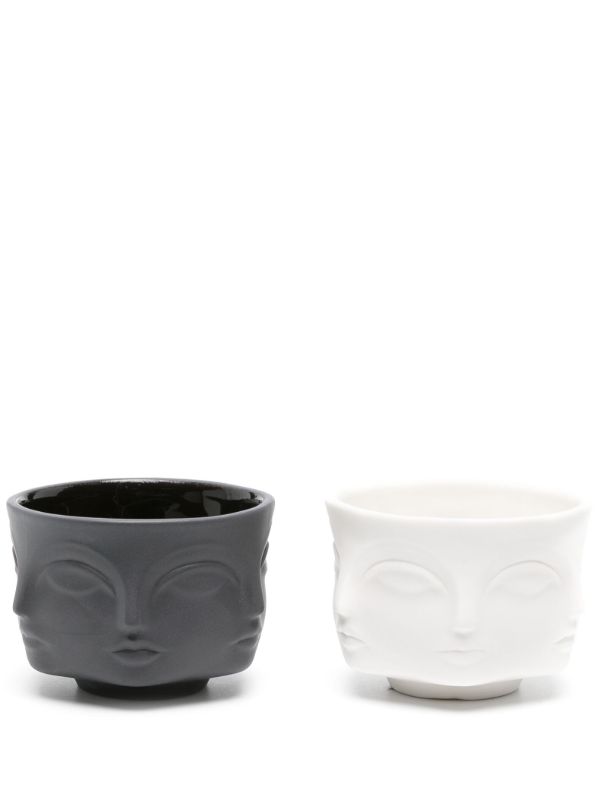 Jonathan Adler Black Muse Salt and Pepper Cellars | Browns Plates & Bowls