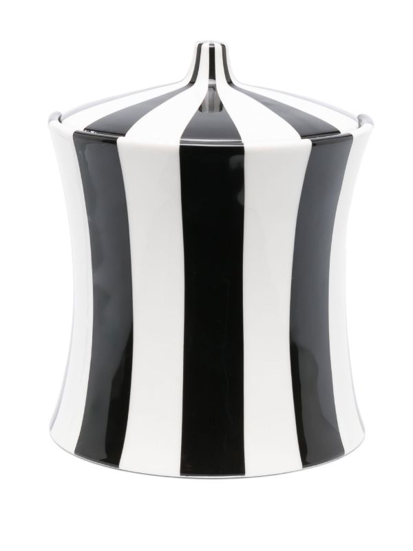 Jonathan Adler Black Vice Rocks Striped Ice Bucket | Browns Barware