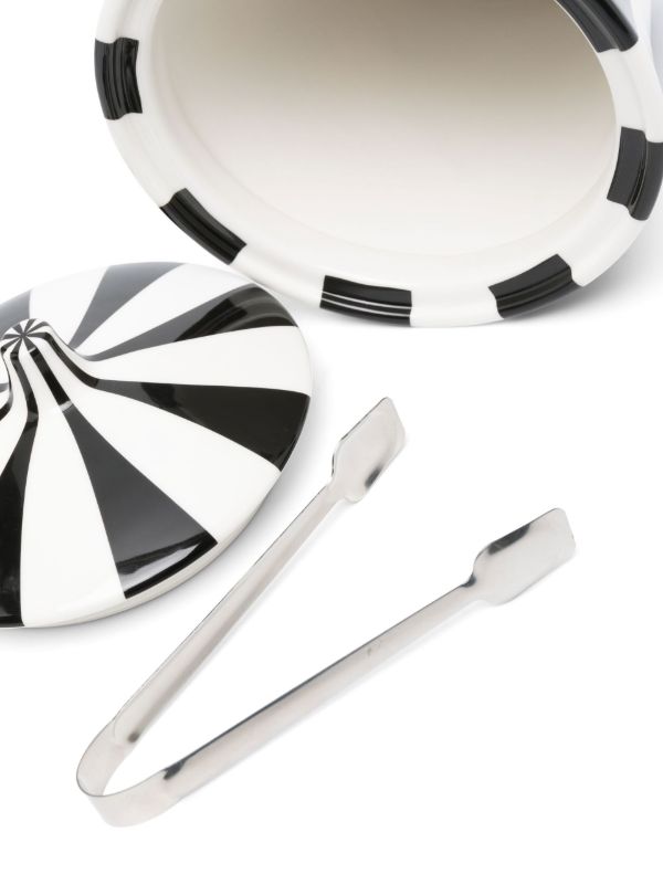 Jonathan Adler Black Vice Rocks Striped Ice Bucket | Browns Barware