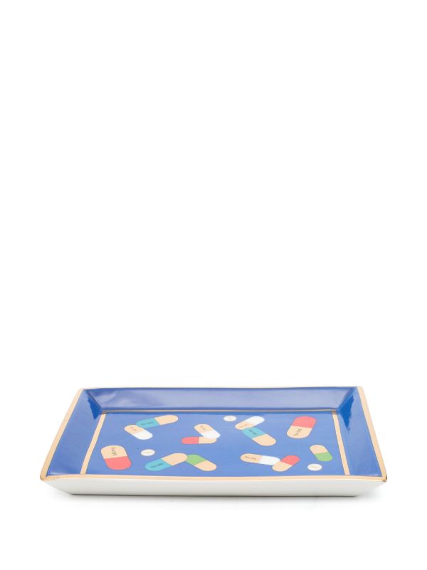 Jonathan Adler Blue Full Dose Porcelain Tray | Browns Kitchen Accessories