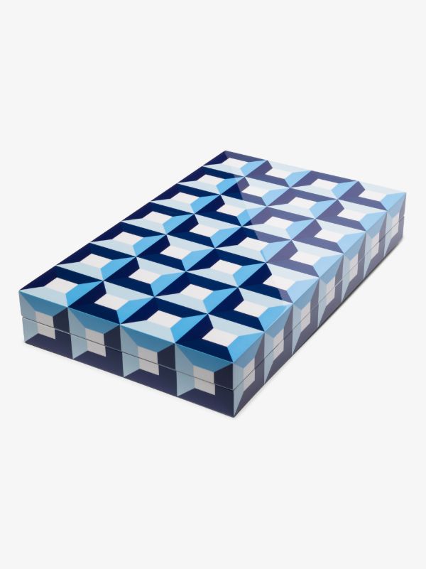 Jonathan Adler Blue Sorrento Backgammon Set | Browns Collectibles