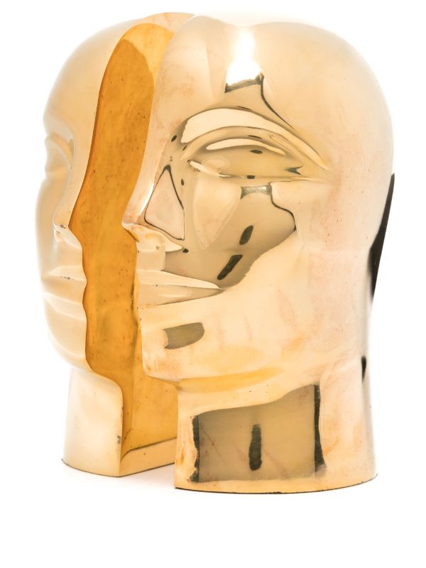 Jonathan Adler Gold-Tone Atlas Brass Bookends | Browns Decorative Objects