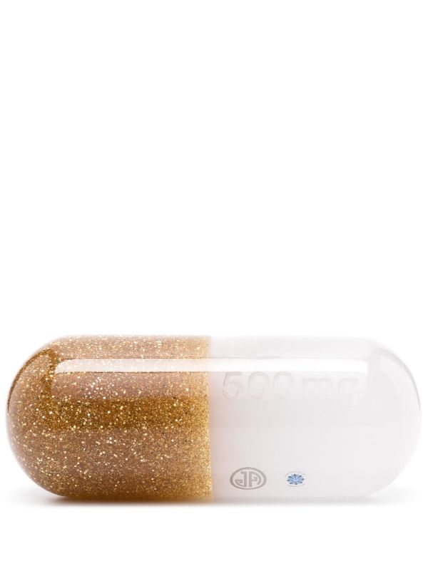 Jonathan Adler Gold-Tone Large Acrylic Pill | Browns Decorative Objects