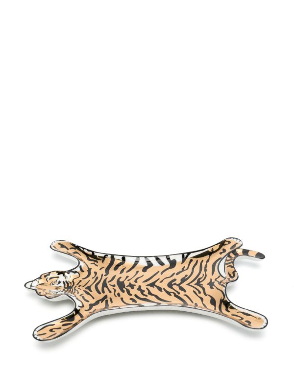 Jonathan Adler Gold-tone Tiger Porcelain Dish | Browns Decorative Trays & Plates