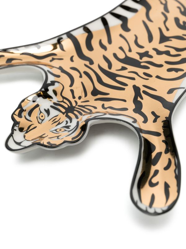 Jonathan Adler Gold-tone Tiger Porcelain Dish | Browns Decorative Trays & Plates