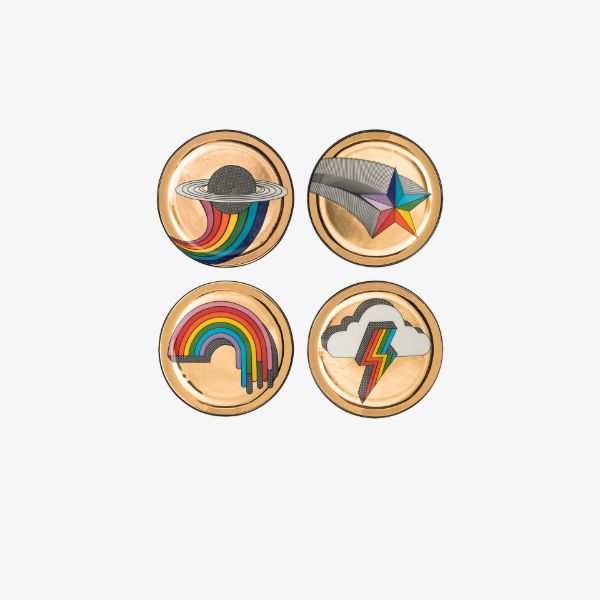Jonathan Adler multicoloured Pop coaster set | Browns Kitchen Accessories
