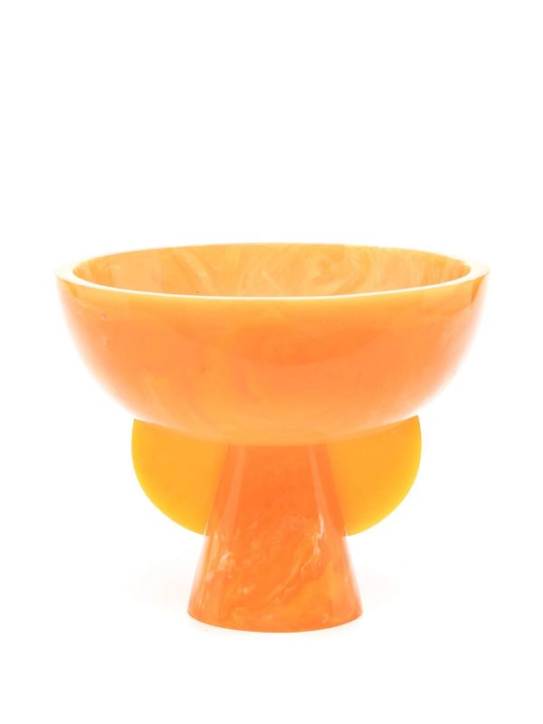Jonathan Adler Orange Como Pedestal Bowl | Browns Plates & Bowls