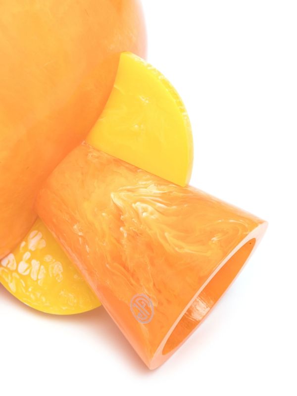 Jonathan Adler Orange Como Pedestal Bowl | Browns Plates & Bowls