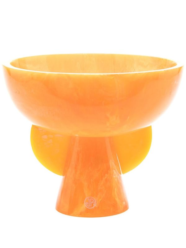 Jonathan Adler orange Como Pedestal bowl | Browns Plates & Bowls