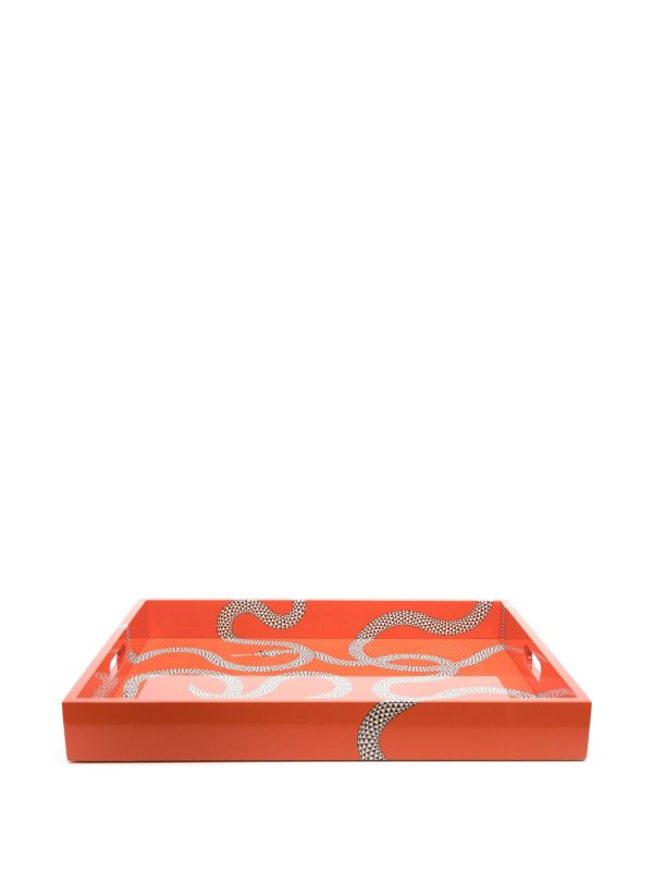 Jonathan Adler Orange Eden Snake-print Tray | Browns Trays