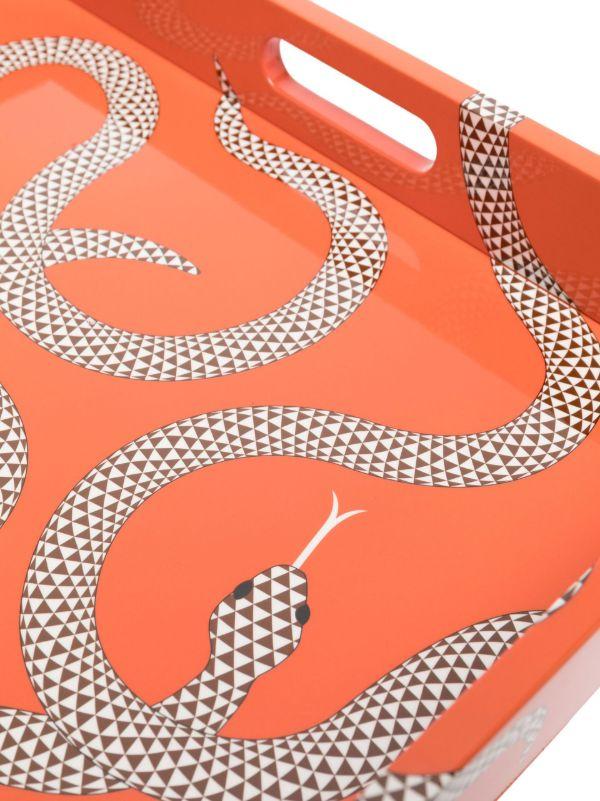 Jonathan Adler Orange Eden Snake-print Tray | Browns Trays