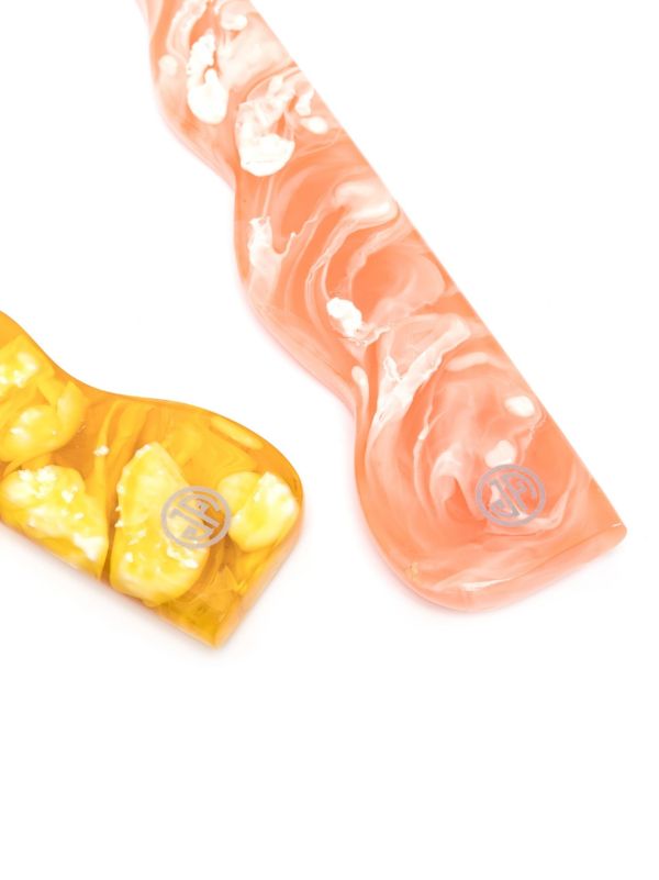 Jonathan Adler Pink Como Ripple Salad Serving Set | Browns Cutlery