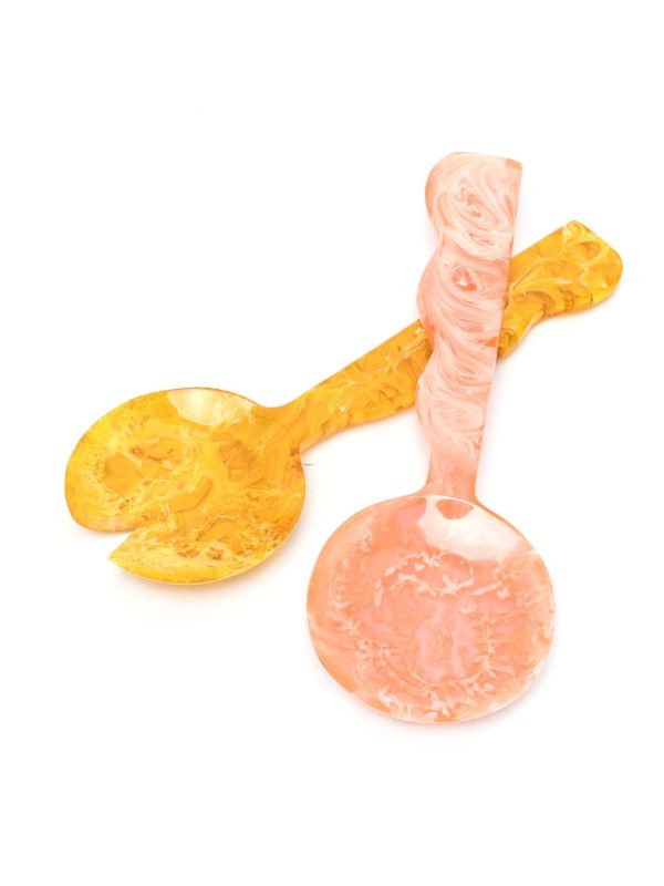 Jonathan Adler Pink Como Ripple Salad Serving Set | Browns Cutlery