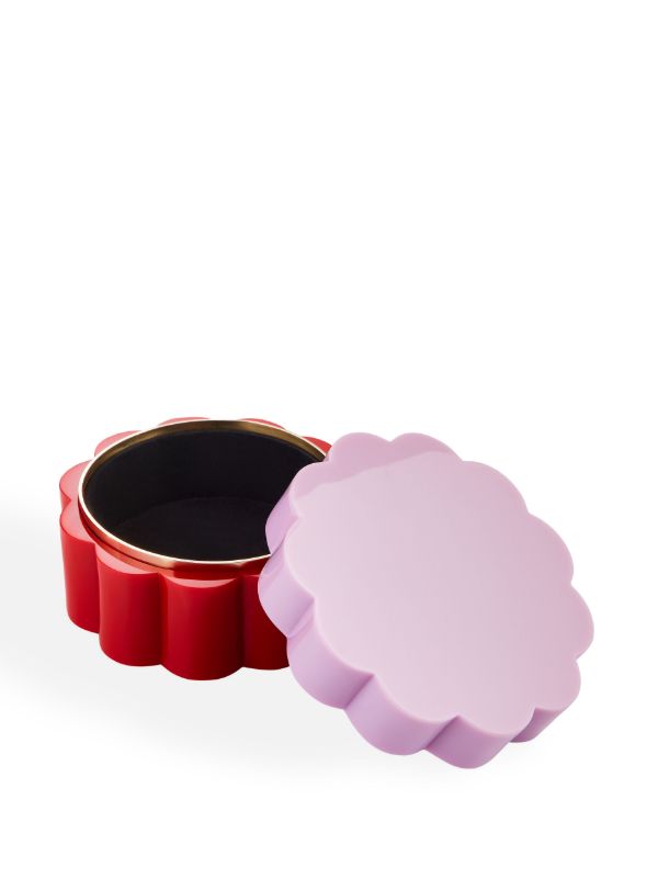 Jonathan Adler Red Fleur Small Box | Browns Trinket Boxes