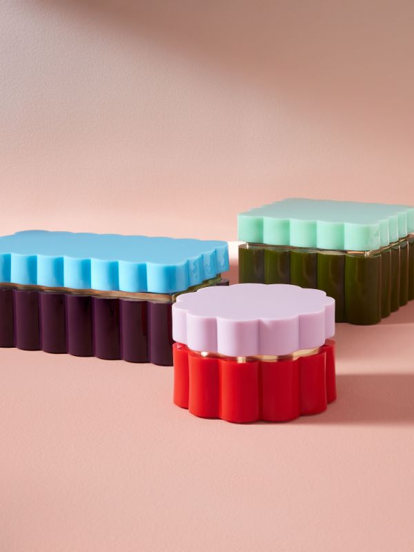 Jonathan Adler Red Fleur Small Box | Browns Trinket Boxes