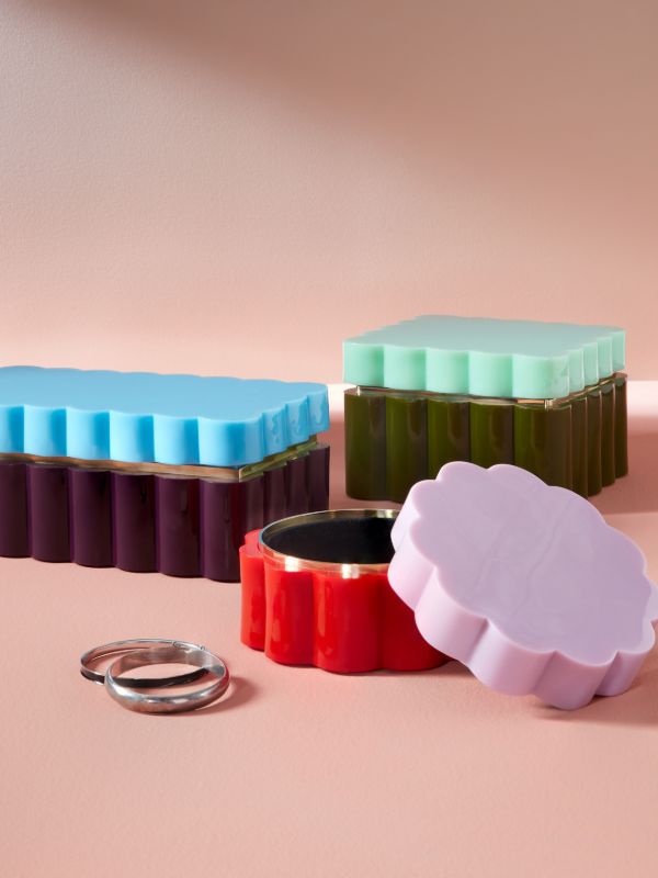 Jonathan Adler Red Fleur Small Box | Browns Trinket Boxes