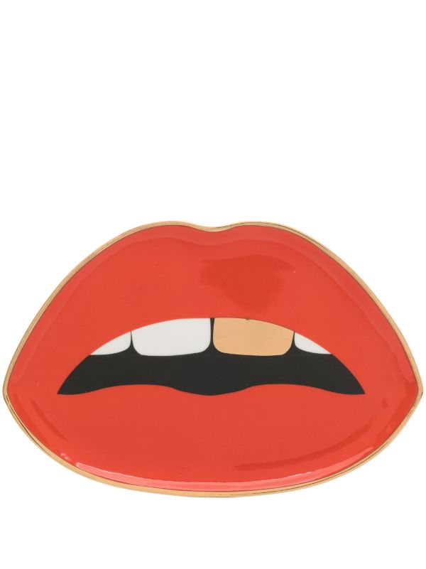 Jonathan Adler red Lips porcelain tray | Browns Kitchen Accessories