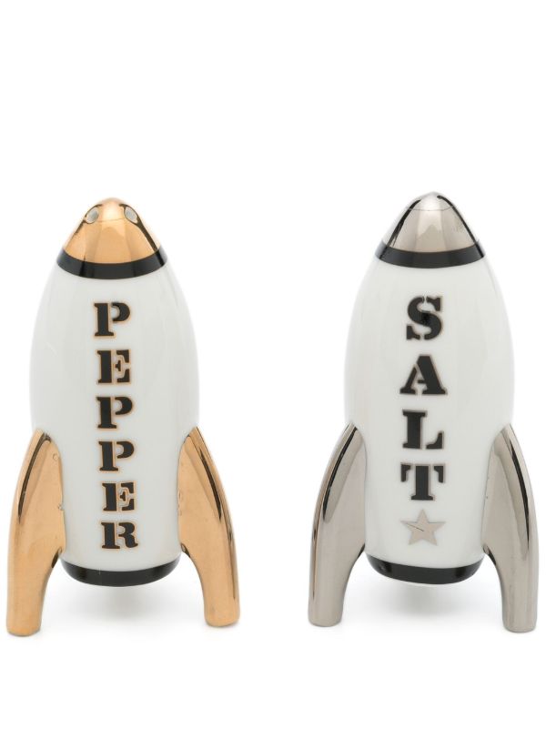 Jonathan Adler white Apollo porcelain salt and pepper shakers | Browns Kitchen Accessories
