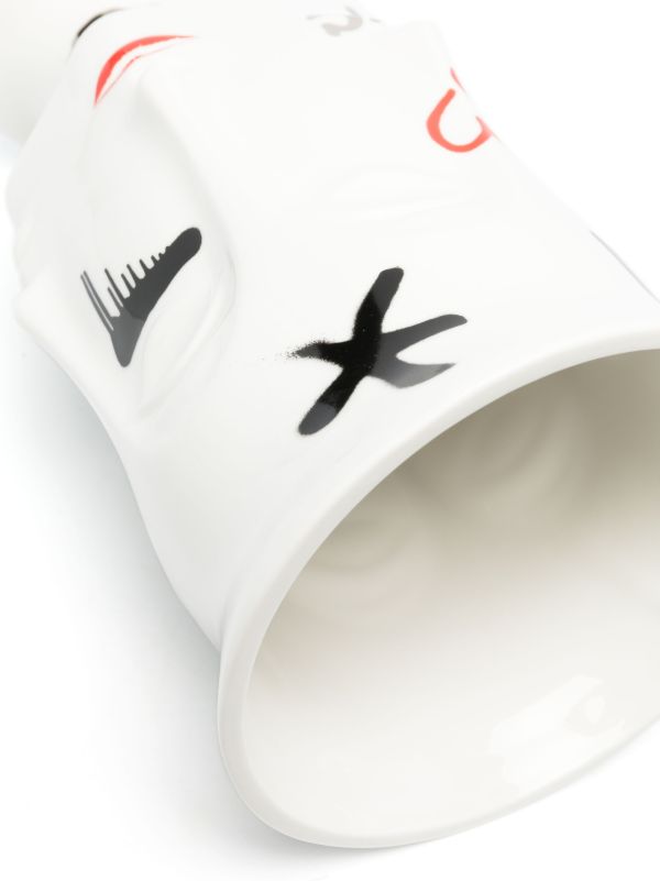 Jonathan Adler White Dora Maar Graffiti Porcelain Vase | Browns Vases