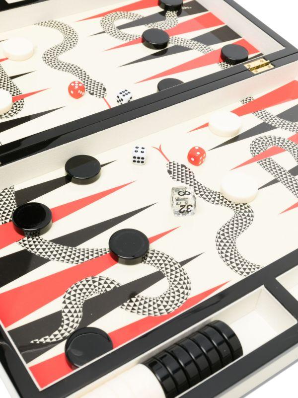 Jonathan Adler White Eden Backgammon Set | Browns Collectibles