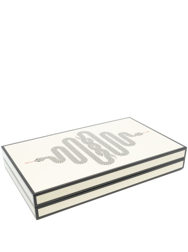 Jonathan Adler white Eden backgammon set | Browns Collectibles