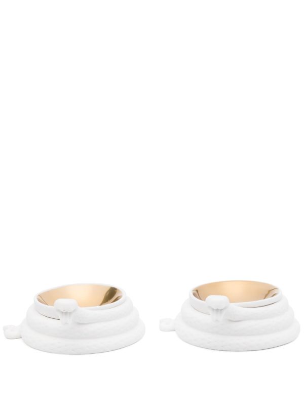 Jonathan Adler white Eden ceramic salt and pepper cellars | Browns Kitchen Accessories