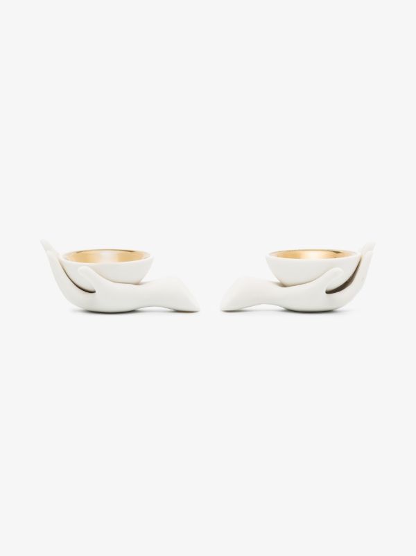 Jonathan Adler white Eve salt and pepper cellars | Browns Kitchen Accessories