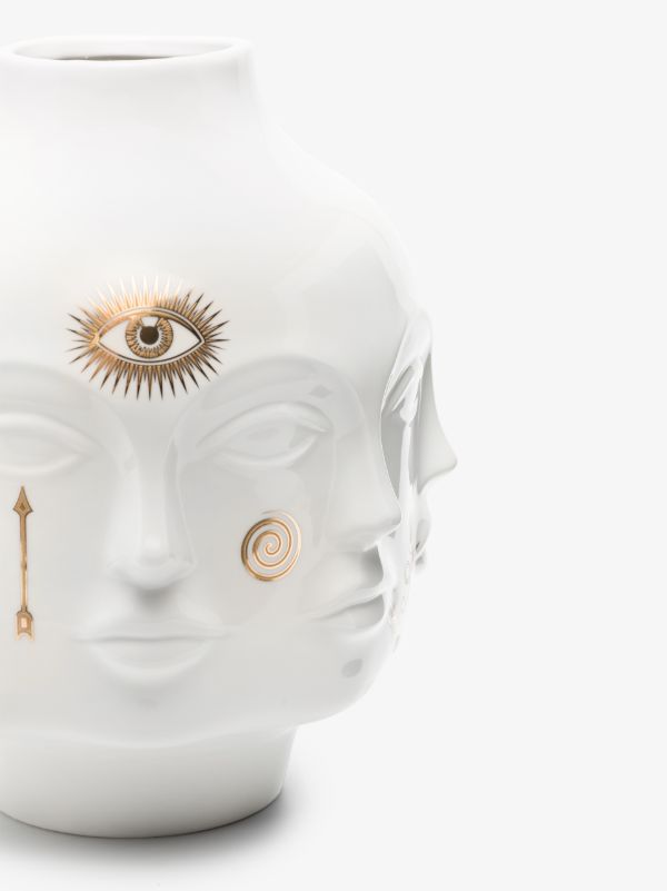 Jonathan Adler White Gilded Dora Maar Vase | Browns Vases