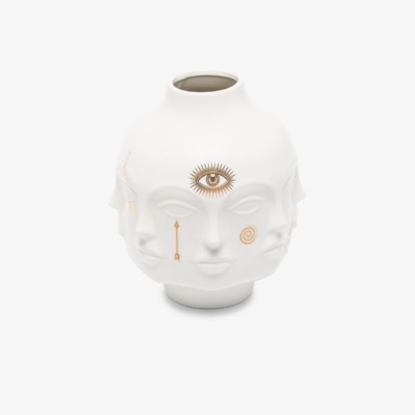 Jonathan Adler White Gilded Dora Maar vase | Browns Vases