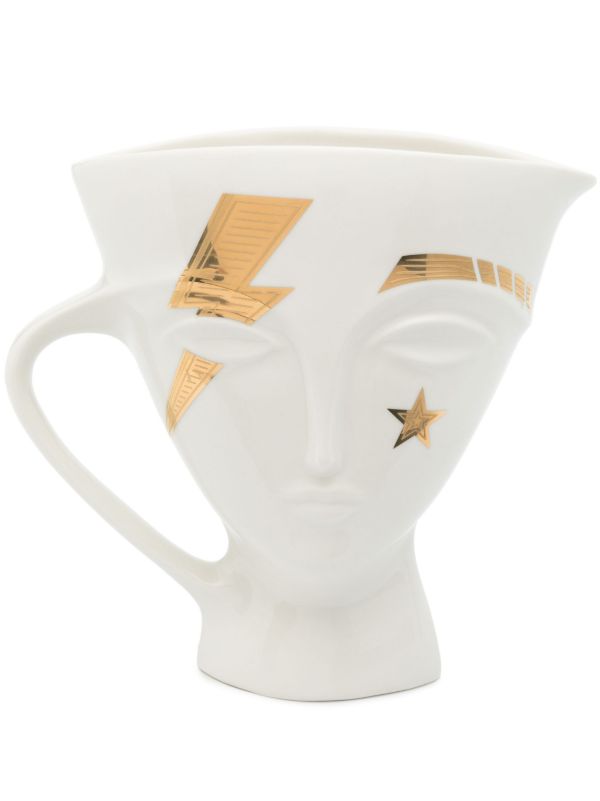 Jonathan Adler white Gilded Giuliette porcelain pitcher | Browns Cups & Tea Sets