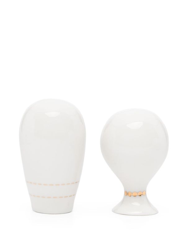 Jonathan Adler White Porcelain Mrs Muse And Mr Muse Shakers | Browns Kitchen Accessories