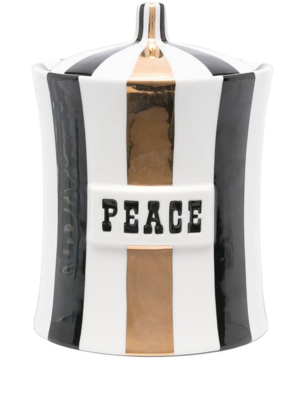Jonathan Adler White Vice Peace Striped Canister | Browns Kitchen Accessories