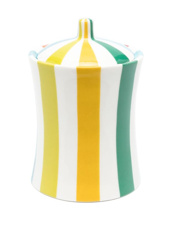 Jonathan Adler White Vice Striped Porcelain Pot | Browns Kitchen Accessories