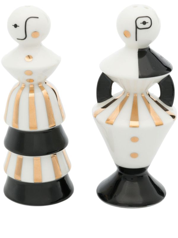 Jonathan Adler white Vienna porcelain salt and pepper shakers | Browns Kitchen Accessories