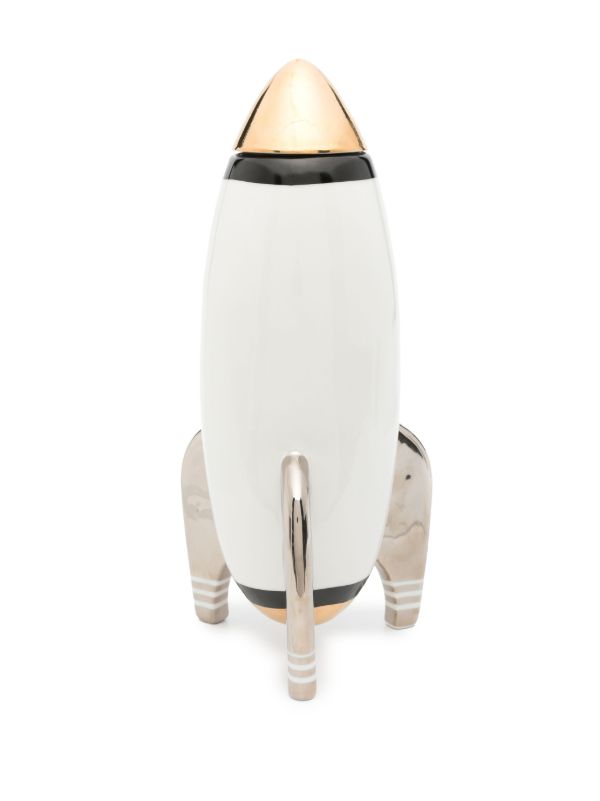 Jonathan Adler White Whiskey Rocket Porcelain Decanter | Browns Barware