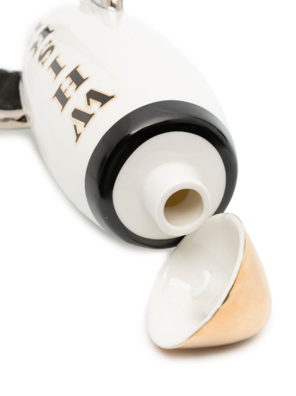 Jonathan Adler White Whiskey Rocket Porcelain Decanter | Browns Barware