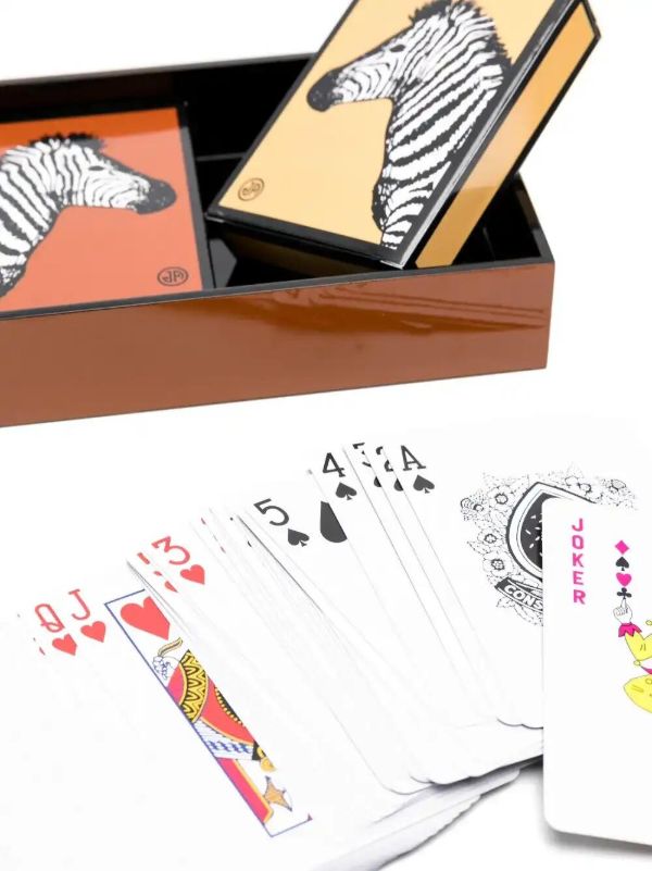 Jonathan Adler Zebras Cards Set | Browns Table Games