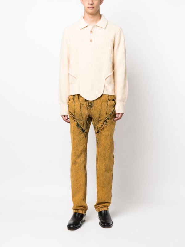 JUNTAE KIM Neutral Corset Ribbed Sweater | Browns Knitted Sweaters