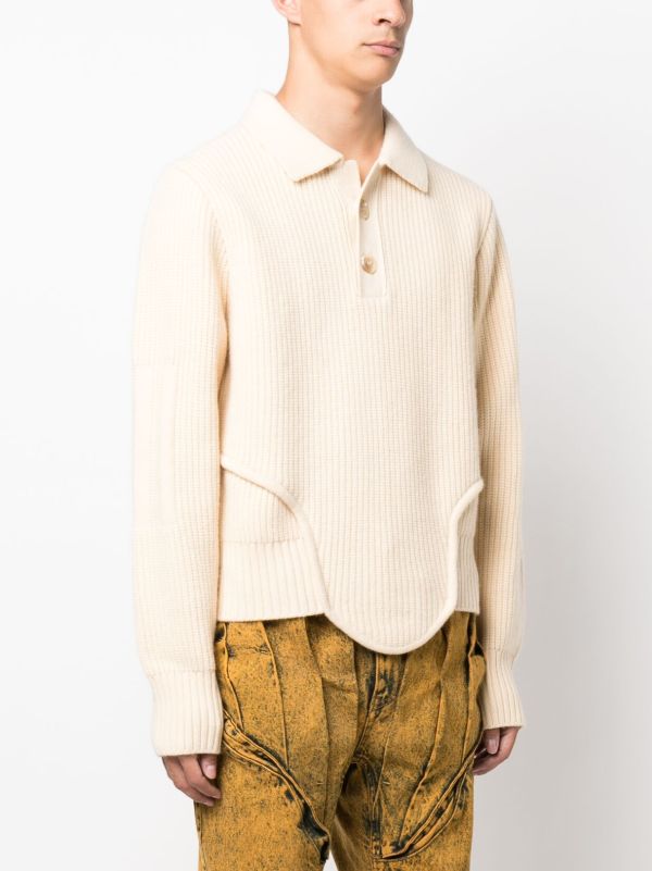 JUNTAE KIM Neutral Corset Ribbed Sweater | Browns Knitted Sweaters