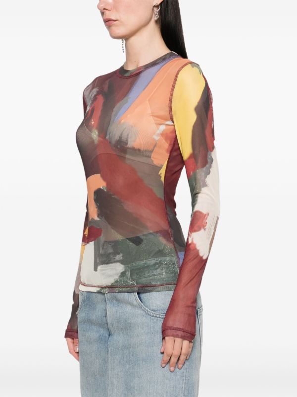 JW Anderson Abstract-print T-shirt | Browns T-Shirts & Jersey Shirts