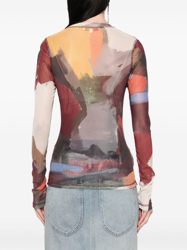 JW Anderson Abstract-print T-shirt | Browns T-Shirts & Jersey Shirts