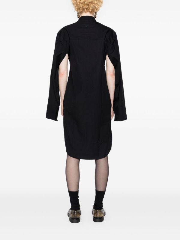 JW Anderson Black Belted Cotton Dress | Browns Day Dresses