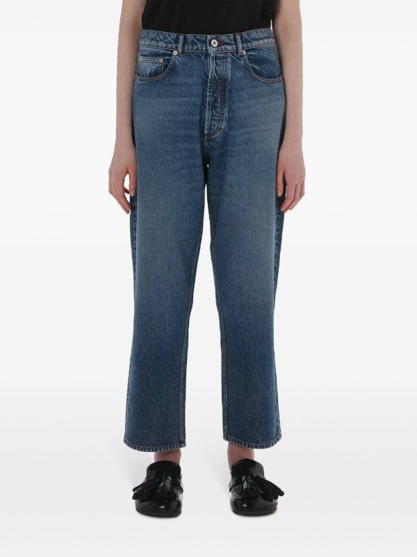JW Anderson Blue Logo-Appliqué Wide-Leg Jeans | Browns Wide-Leg Jeans