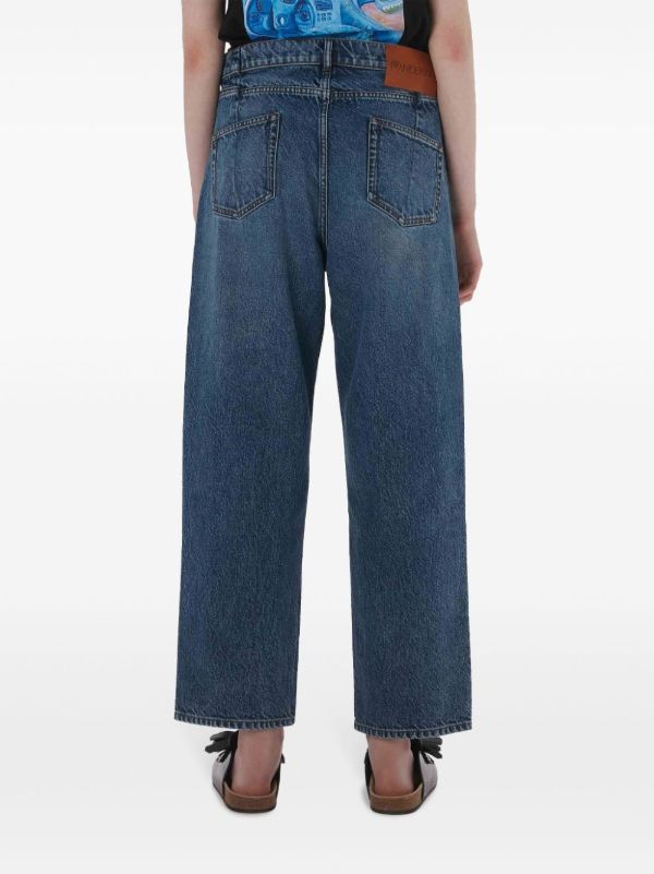 JW Anderson Blue Logo-Appliqué Wide-Leg Jeans | Browns Wide-Leg Jeans