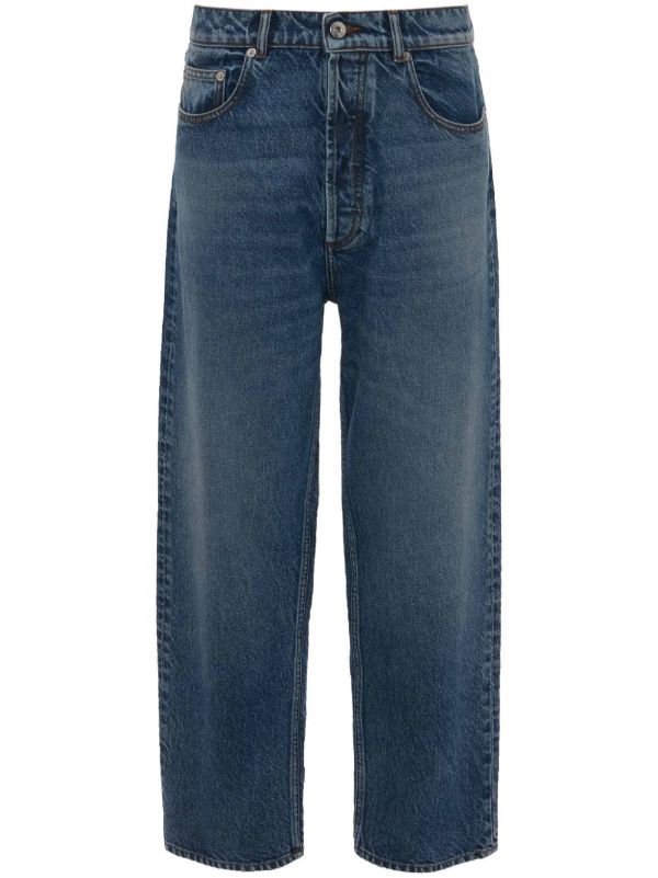 JW Anderson Blue Logo-Appliqué Wide-Leg Jeans | Browns Wide-Leg Jeans