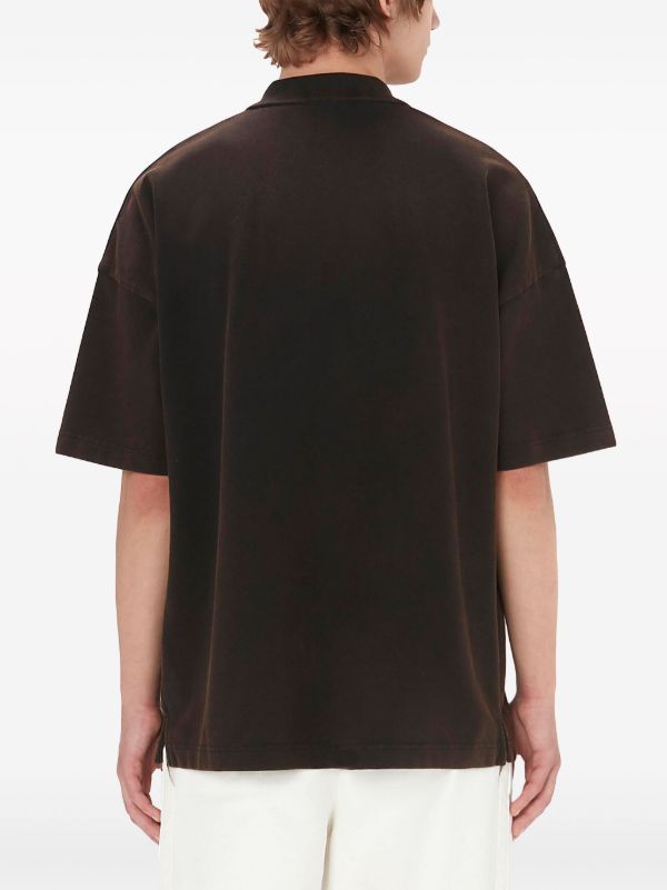 JW Anderson Brown Logo-Embroidered Polo Shirt | Browns Polo Shirts